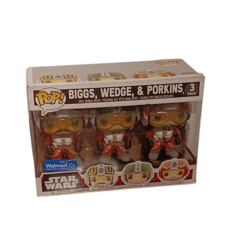 Star Wars Biggs, Wedge, & Porkins 3 Pack Funko Pop Toy NWT
